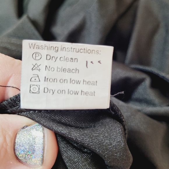 Mia Bella The‎ Label Black Cinderella Divine 7469 Thigh Slit Maxi Dress - Picture 8 of 9